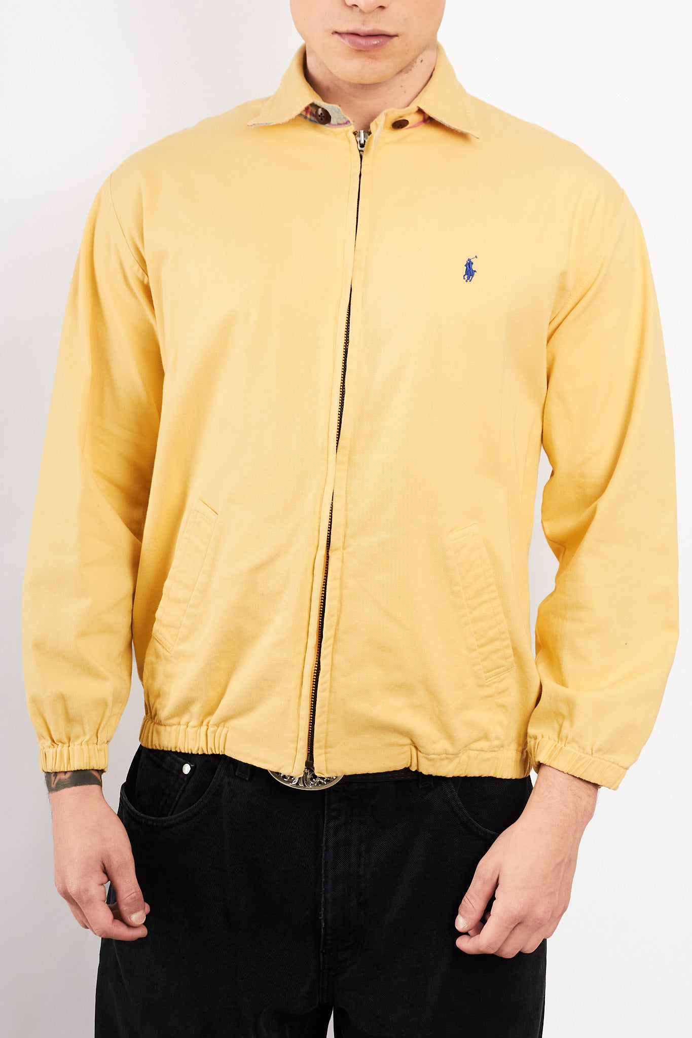 2000 Vintage Polo Ralph Lauren Butter Yellow Harrington (M)