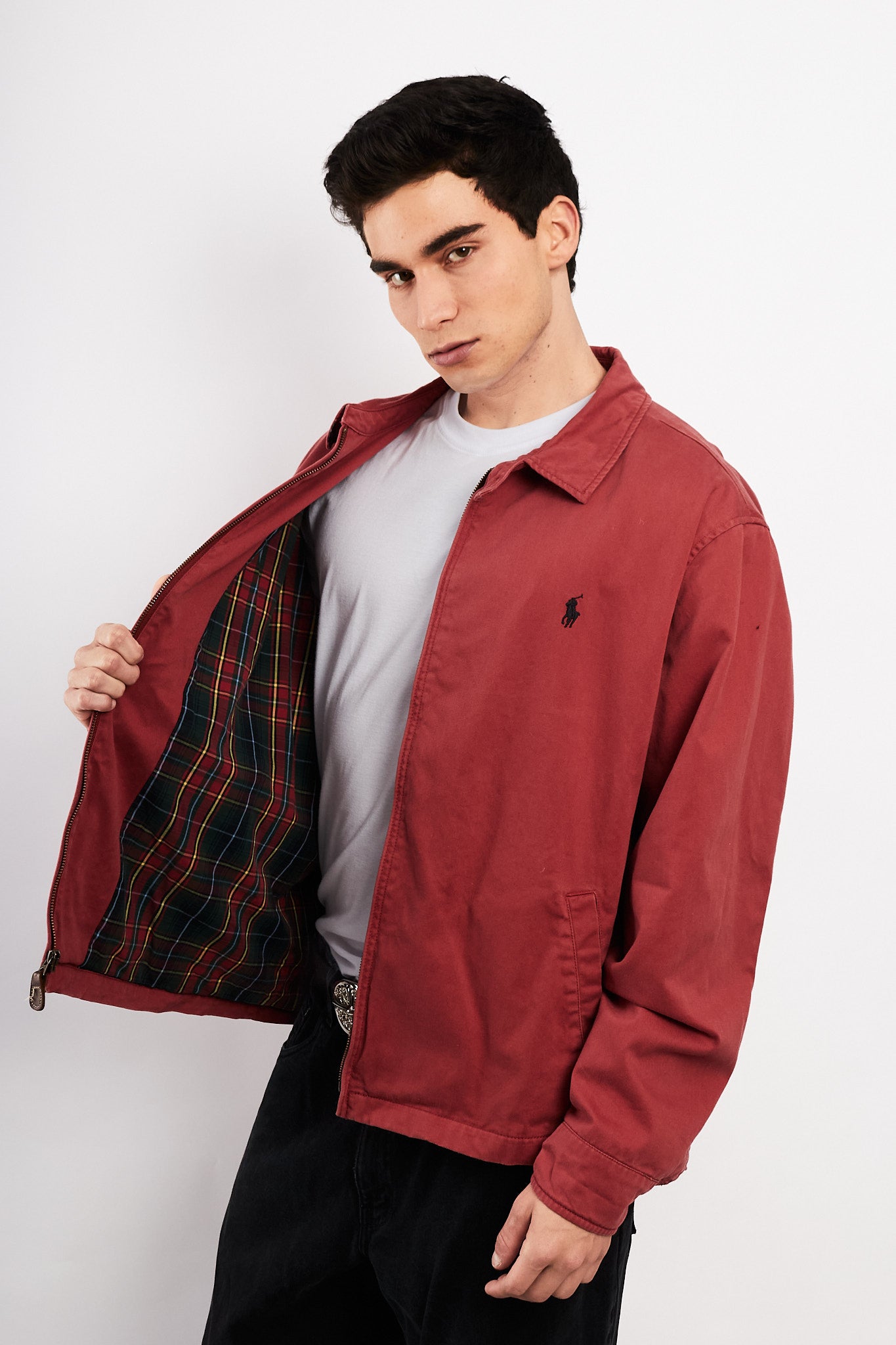 2000 Vintage Polo Ralph Lauren Salmon Harrington Jacket (L/XL)