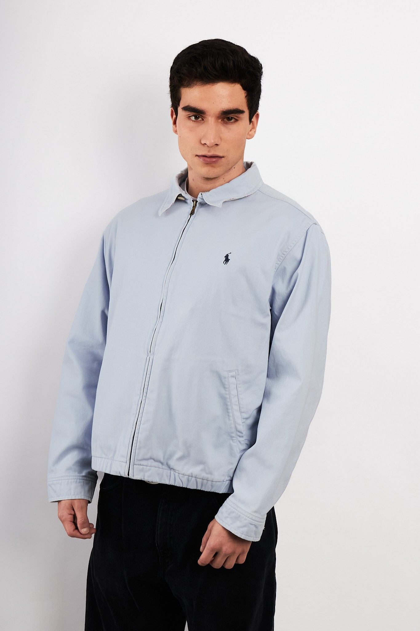 2000 Vintage Polo Ralph Lauren Baby Blue Harrington (M/L)
