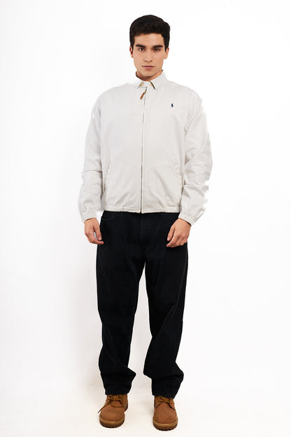 1990 Vintage Polo Ralph Lauren White Harrington (M)