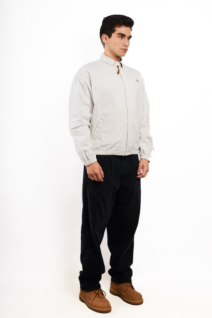 1990 Vintage Polo Ralph Lauren White Harrington (M)