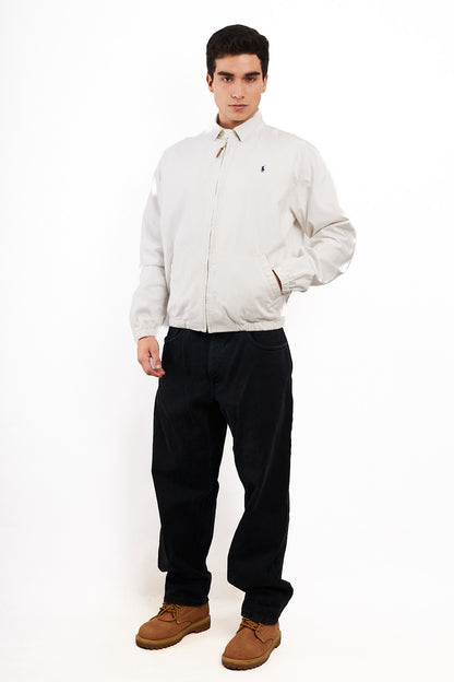 1990 Vintage Polo Ralph Lauren White Harrington (M)
