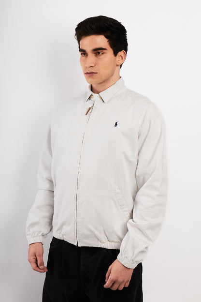 1990 Vintage Polo Ralph Lauren White Harrington (M)