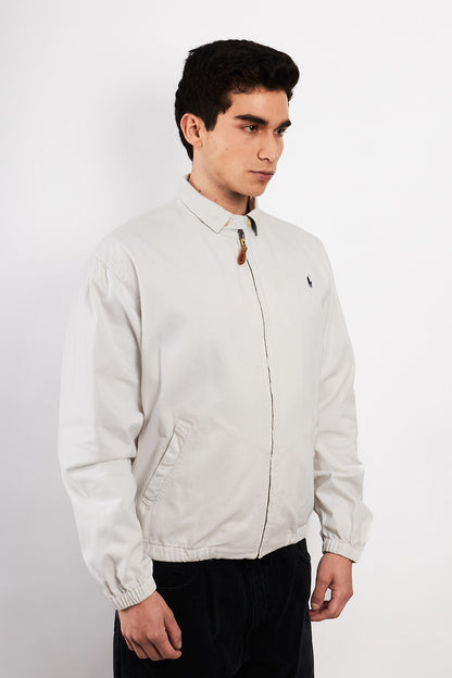 1990 Vintage Polo Ralph Lauren White Harrington (M)