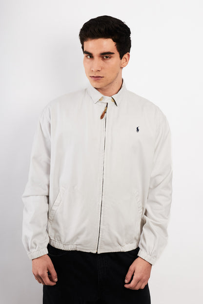 1990 Vintage Polo Ralph Lauren White Harrington (M)
