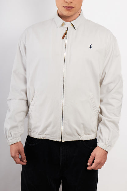 1990 Vintage Polo Ralph Lauren White Harrington (M)