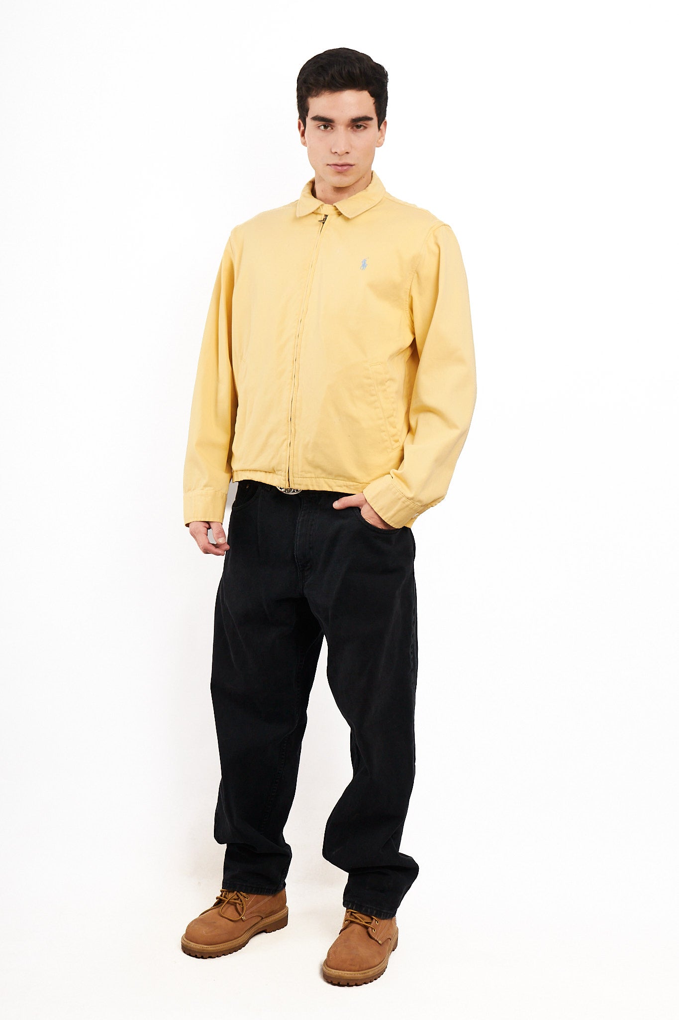 2000 Vintage Polo Ralph Lauren Butter Yellow Harrington (M/L)