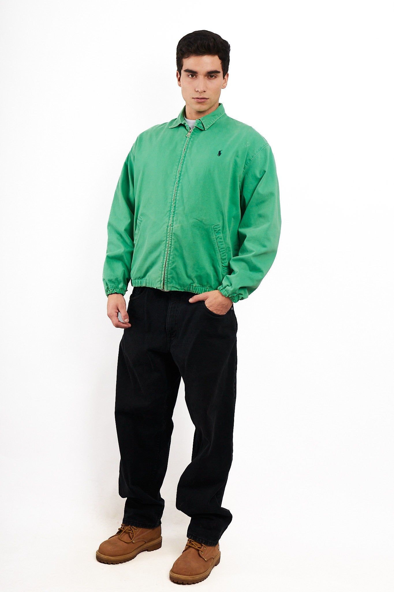 1990 Vintage Polo Ralph Lauren Kelly/Apple Green Harrington (M)