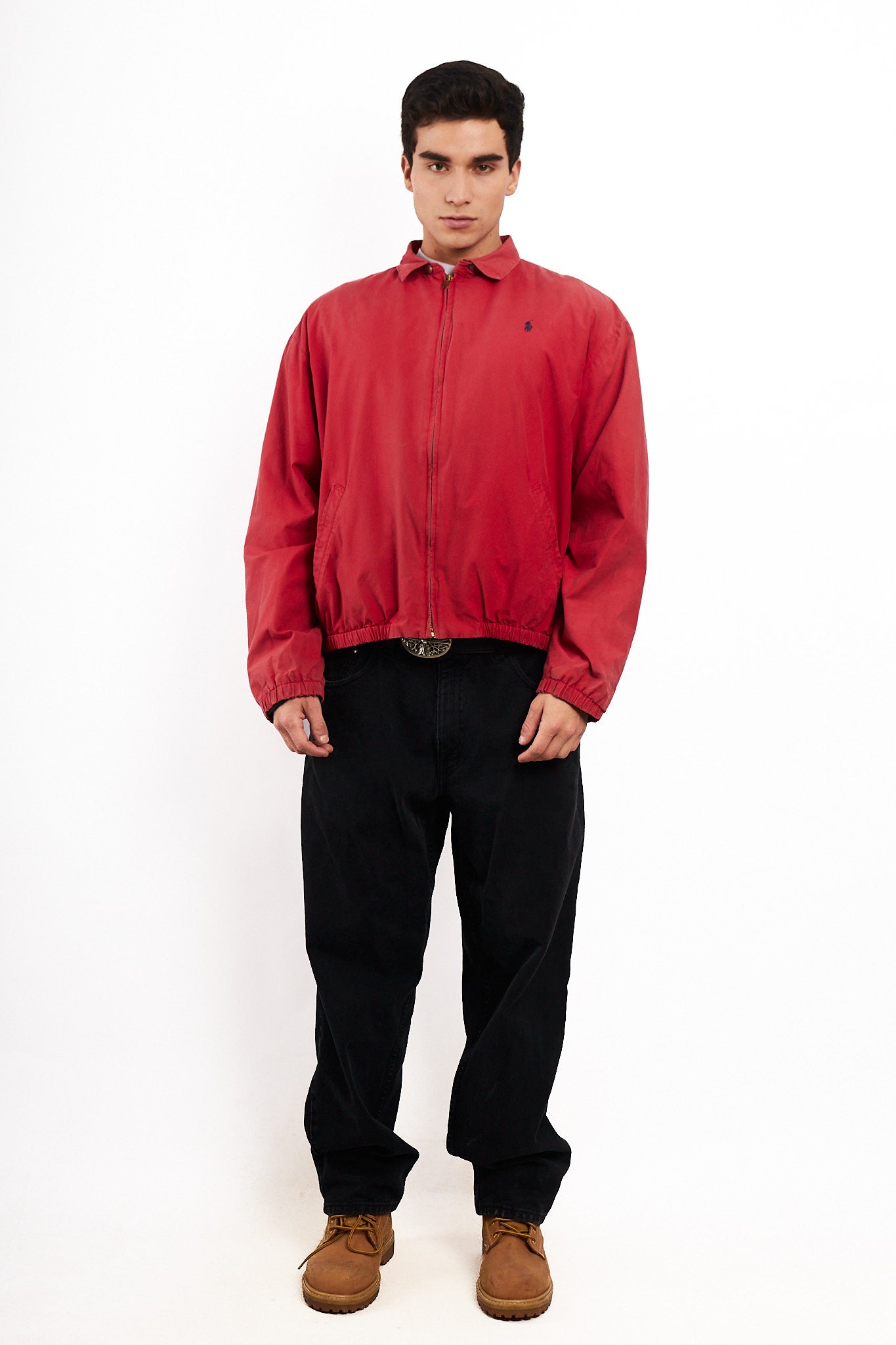 1990 Vintage Polo Ralph Lauren Cranberry Red Harrington (M/L)