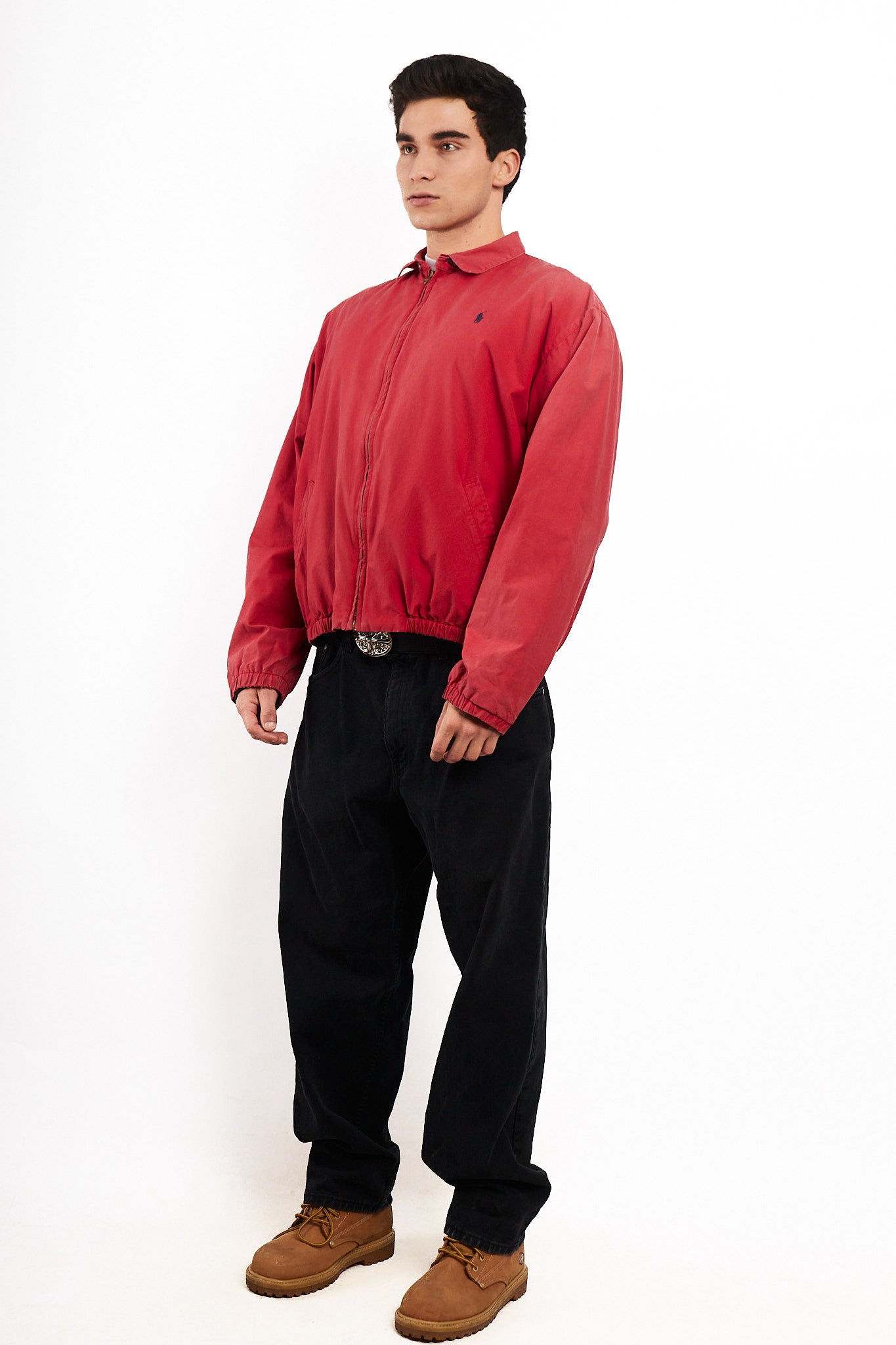 1990 Vintage Polo Ralph Lauren Cranberry Red Harrington (M/L)