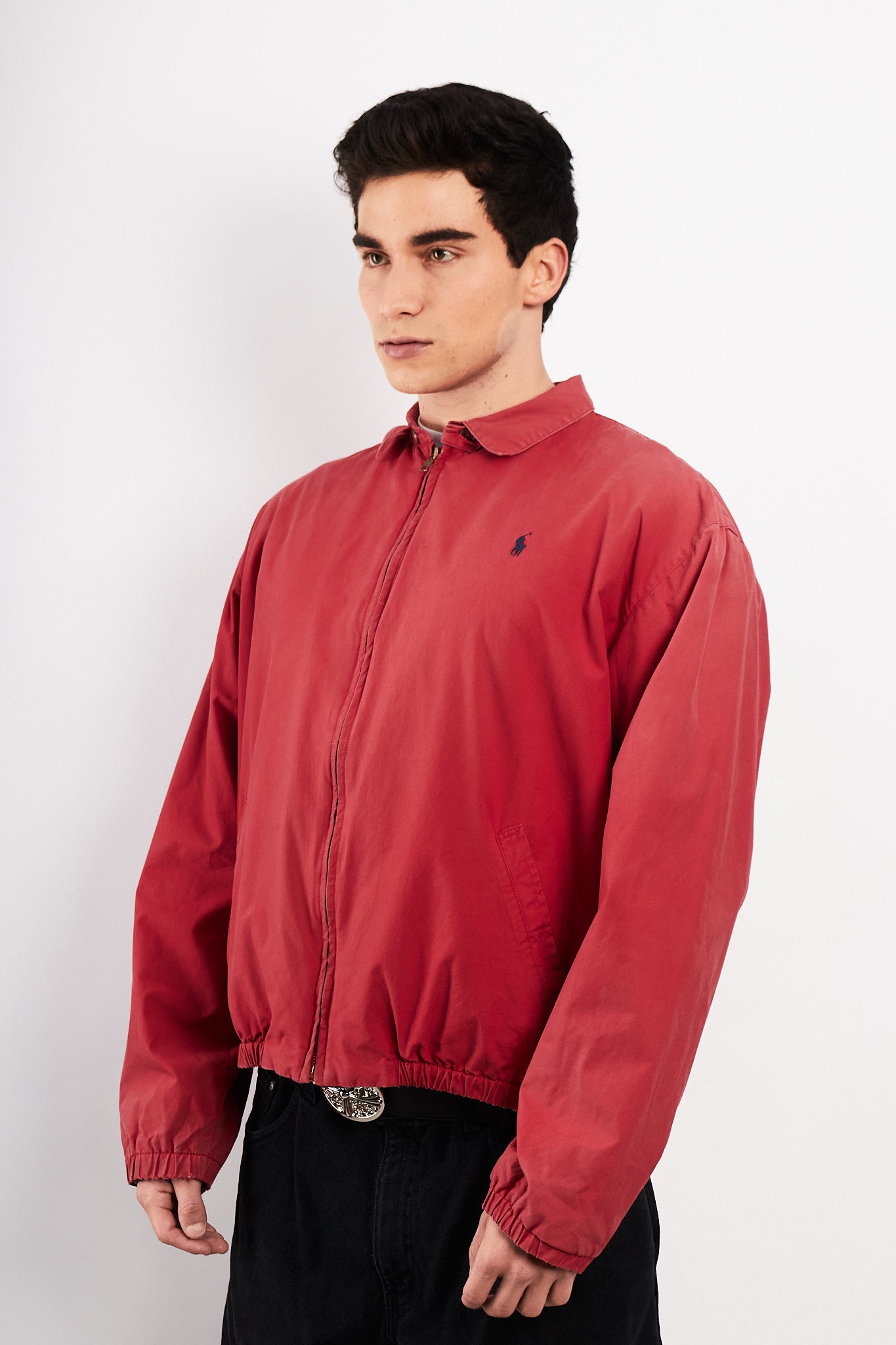 1990 Vintage Polo Ralph Lauren Cranberry Red Harrington (M/L)