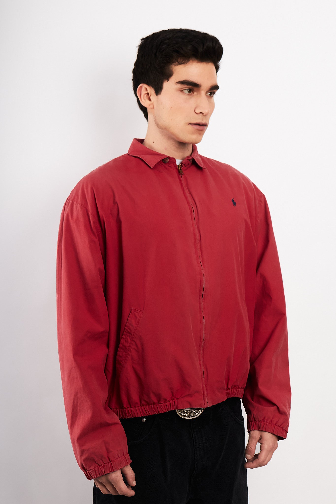 1990 Vintage Polo Ralph Lauren Cranberry Red Harrington (M/L)