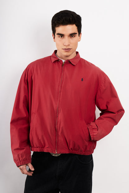 1990 Vintage Polo Ralph Lauren Cranberry Red Harrington (M/L)
