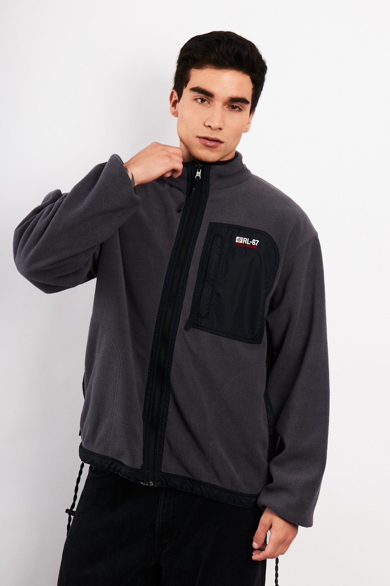 2000 Vintage Polo Sport RL Reversible Fleece/ Windbreaker (L)
