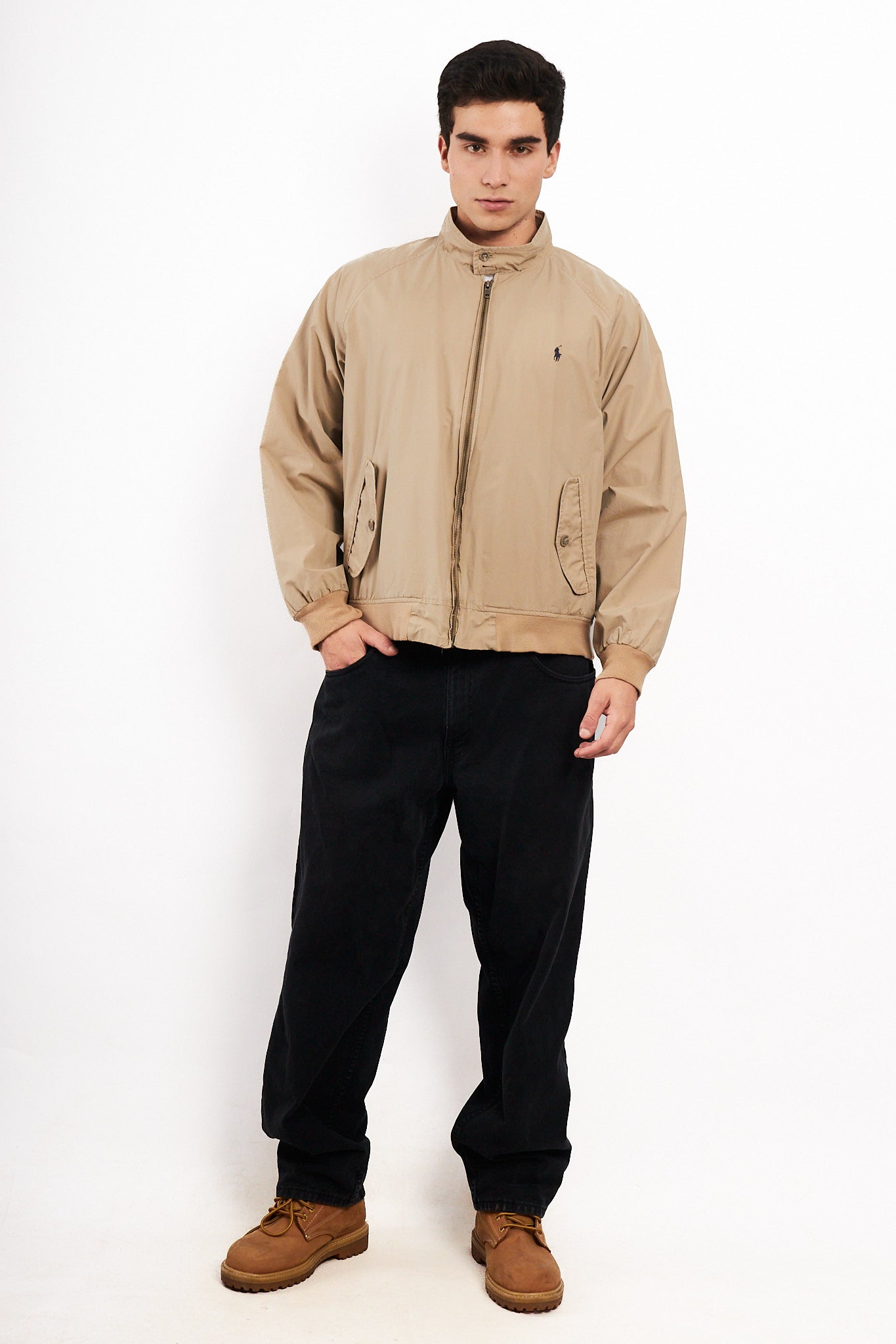 2000 Vintage Polo Ralph Lauren Khakhi Chino Collar Harrington (M/L)