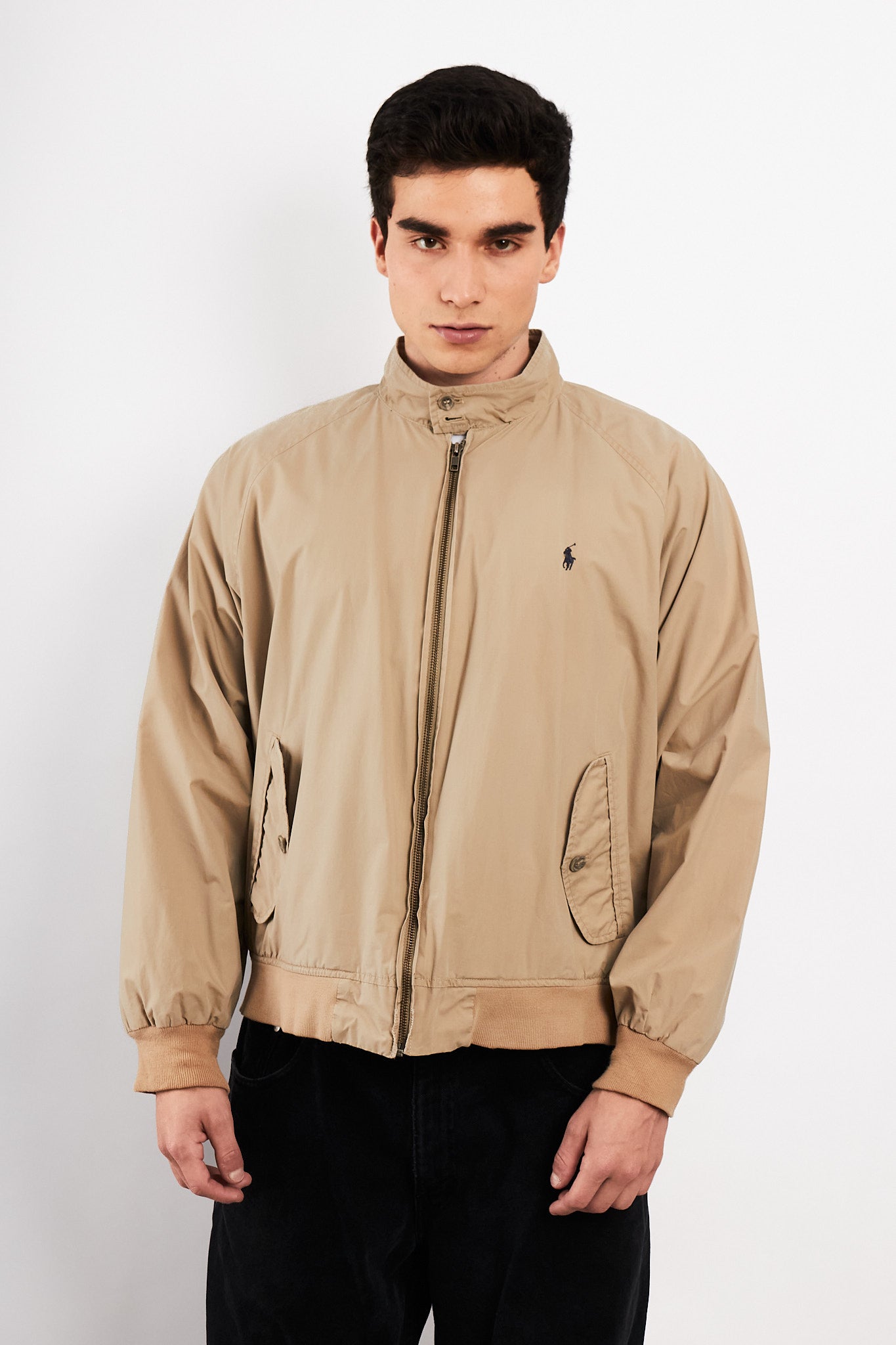 2000 Vintage Polo Ralph Lauren Khakhi Chino Collar Harrington (M/L)