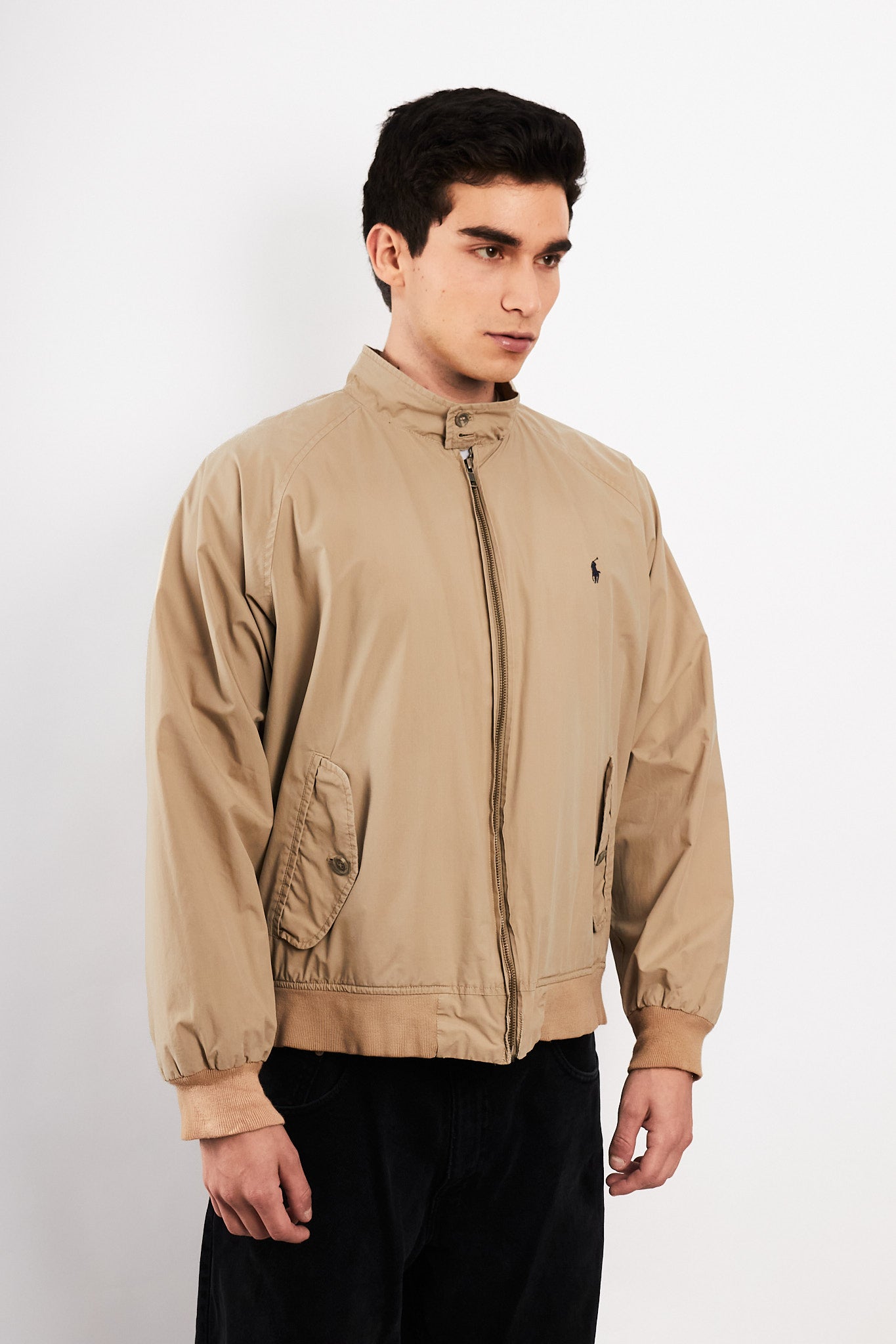 2000 Vintage Polo Ralph Lauren Khakhi Chino Collar Harrington (M/L)