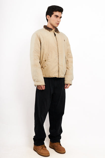 1990 Vintage Polo Ralph Lauren Cordoroy Collar Padded Harrington (L/XL)