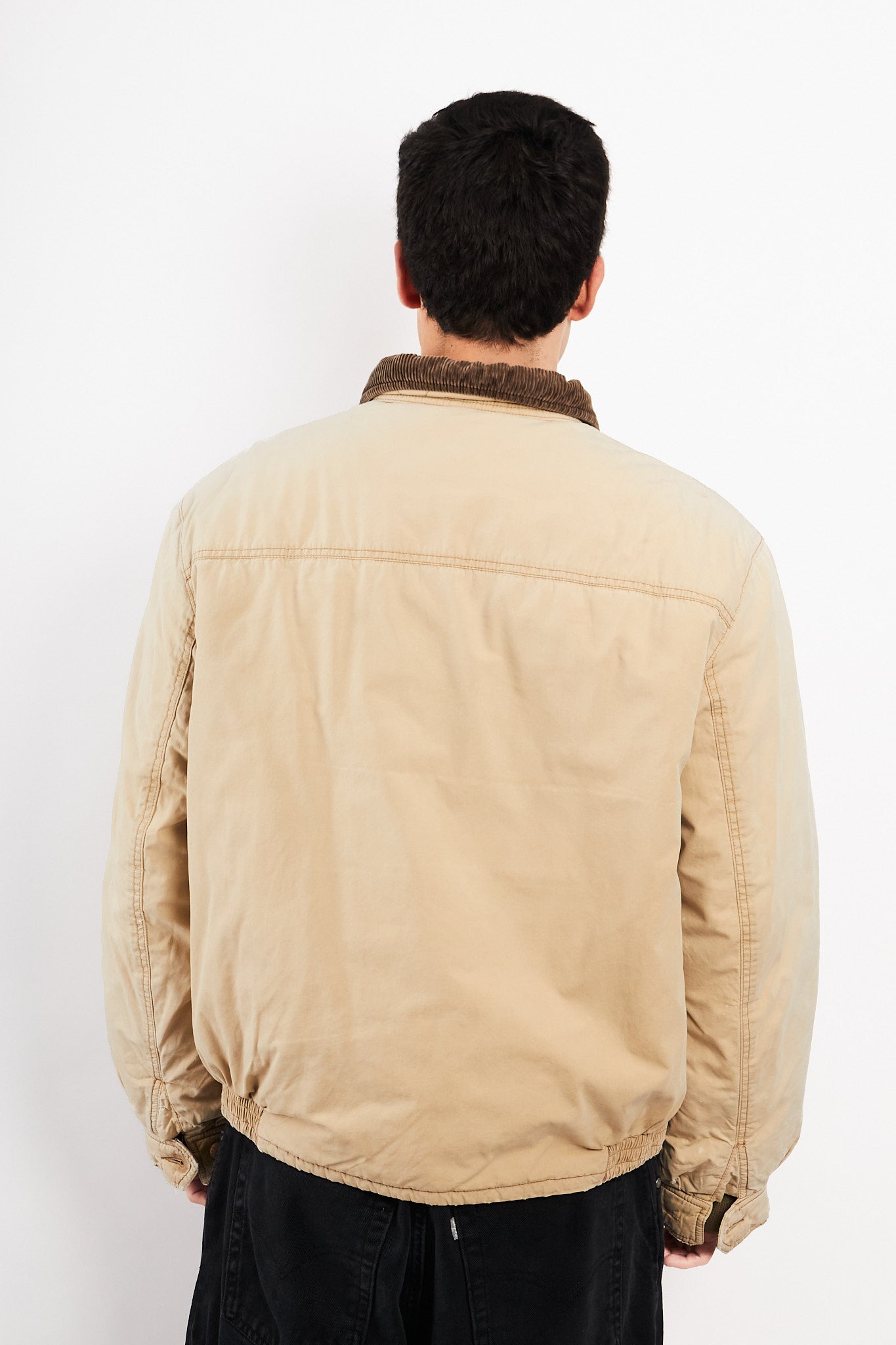 1990 Vintage Polo Ralph Lauren Cordoroy Collar Padded Harrington (L/XL)