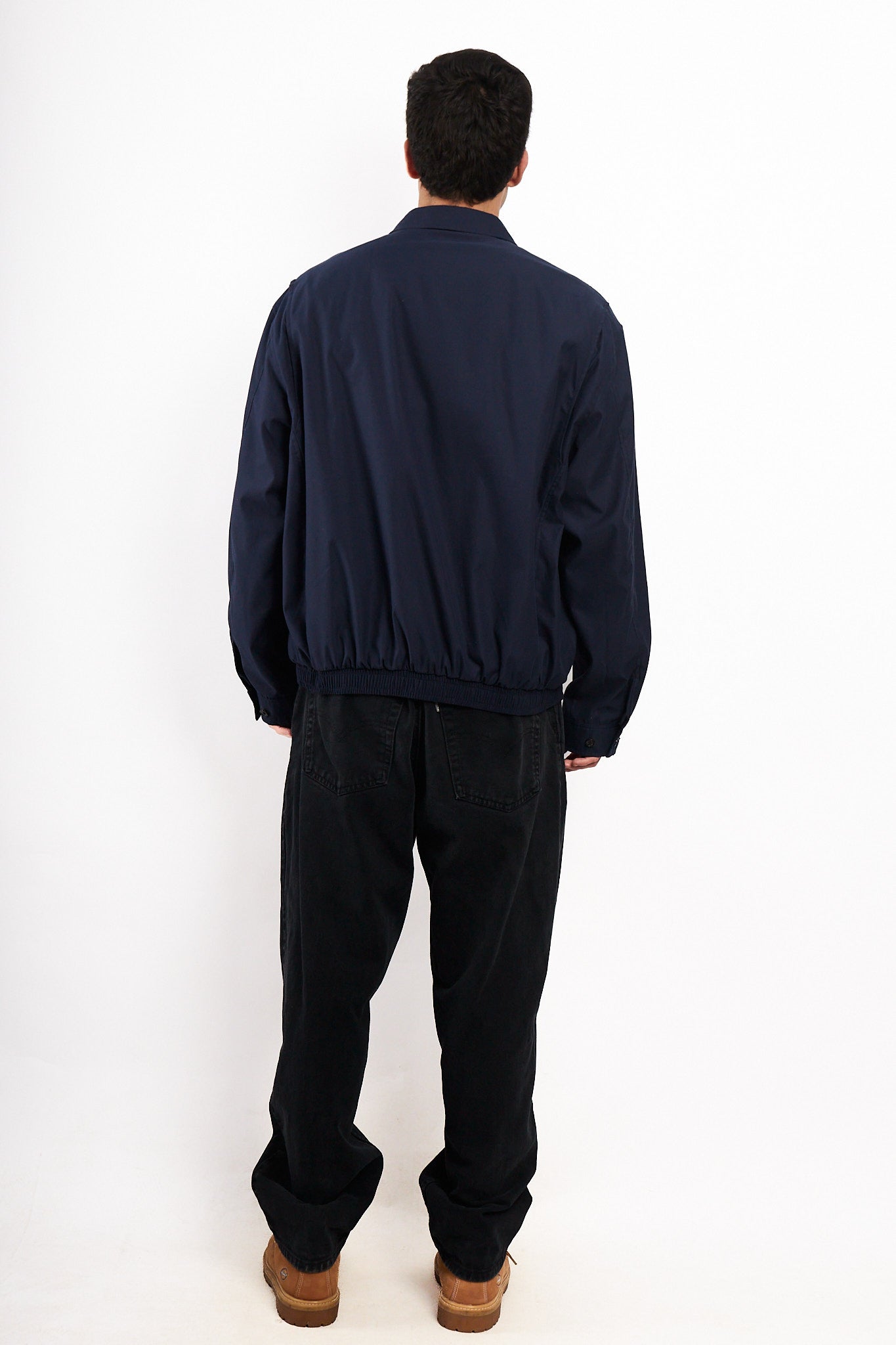 2000 Vintage Polo Ralph Lauren Navy bi-swing Impermeable Harrington (L/XL)