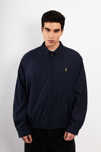 2000 Vintage Polo Ralph Lauren Navy bi-swing Impermeable Harrington (L/XL)