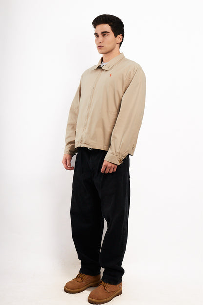 2000 Vintage Polo Ralph Lauren Khakhi Chino Collar Harrington (M/L)