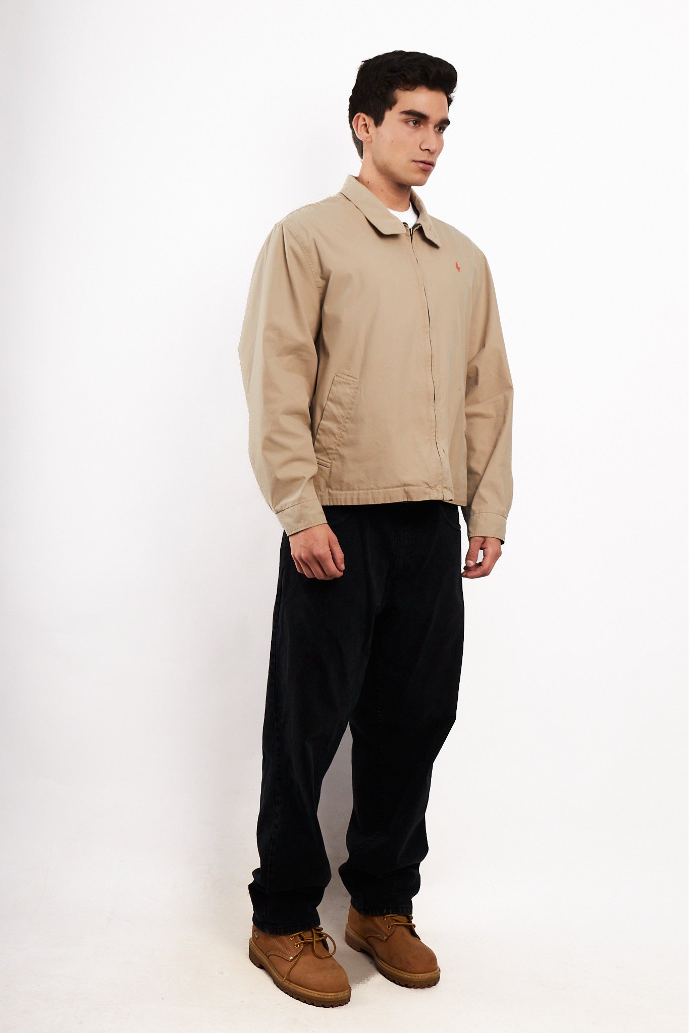 2000 Vintage Polo Ralph Lauren Khakhi Chino Collar Harrington (M/L)