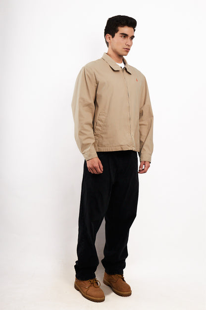 2000 Vintage Polo Ralph Lauren Khakhi Chino Collar Harrington (M/L)