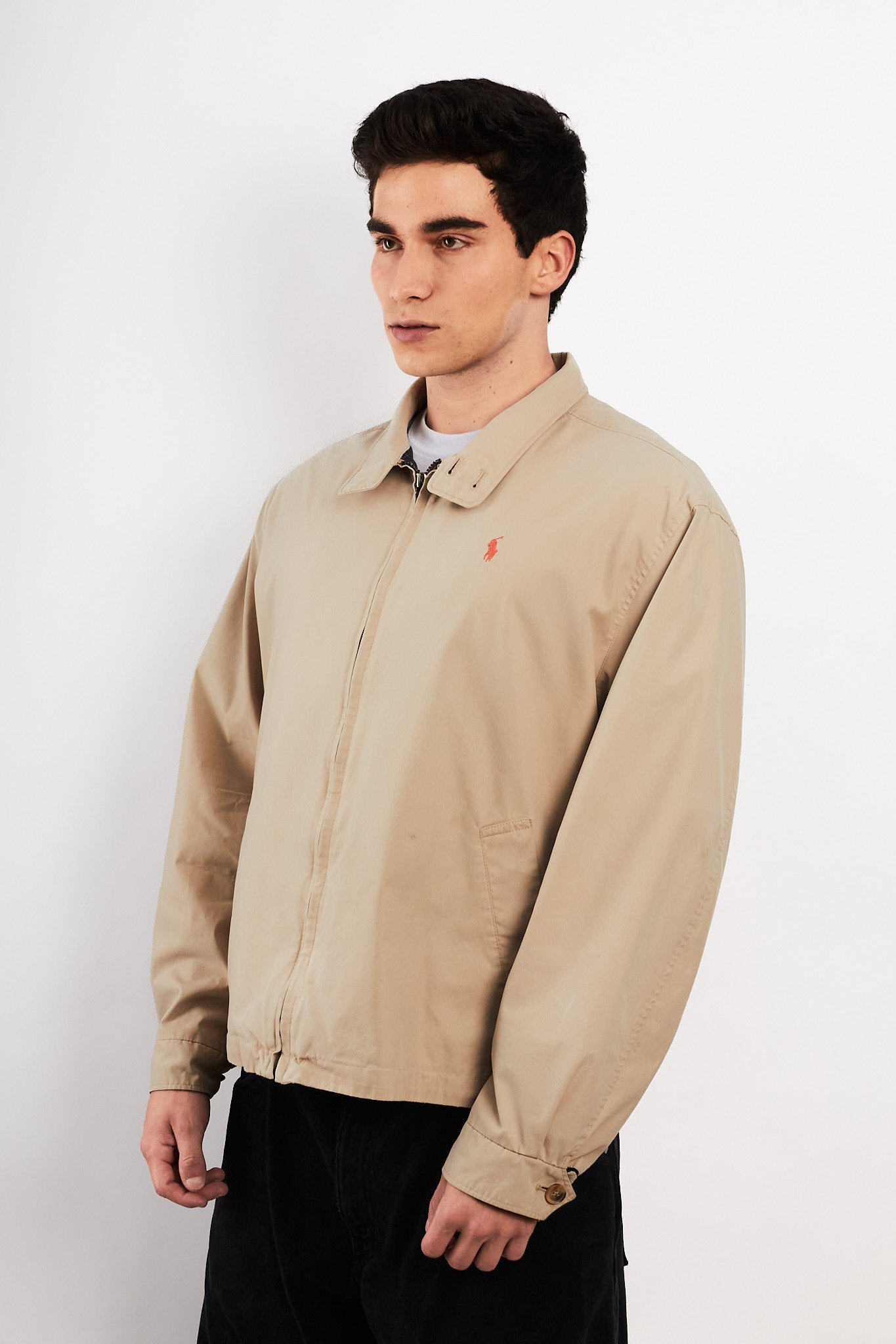 2000 Vintage Polo Ralph Lauren Khakhi Chino Collar Harrington (M/L)