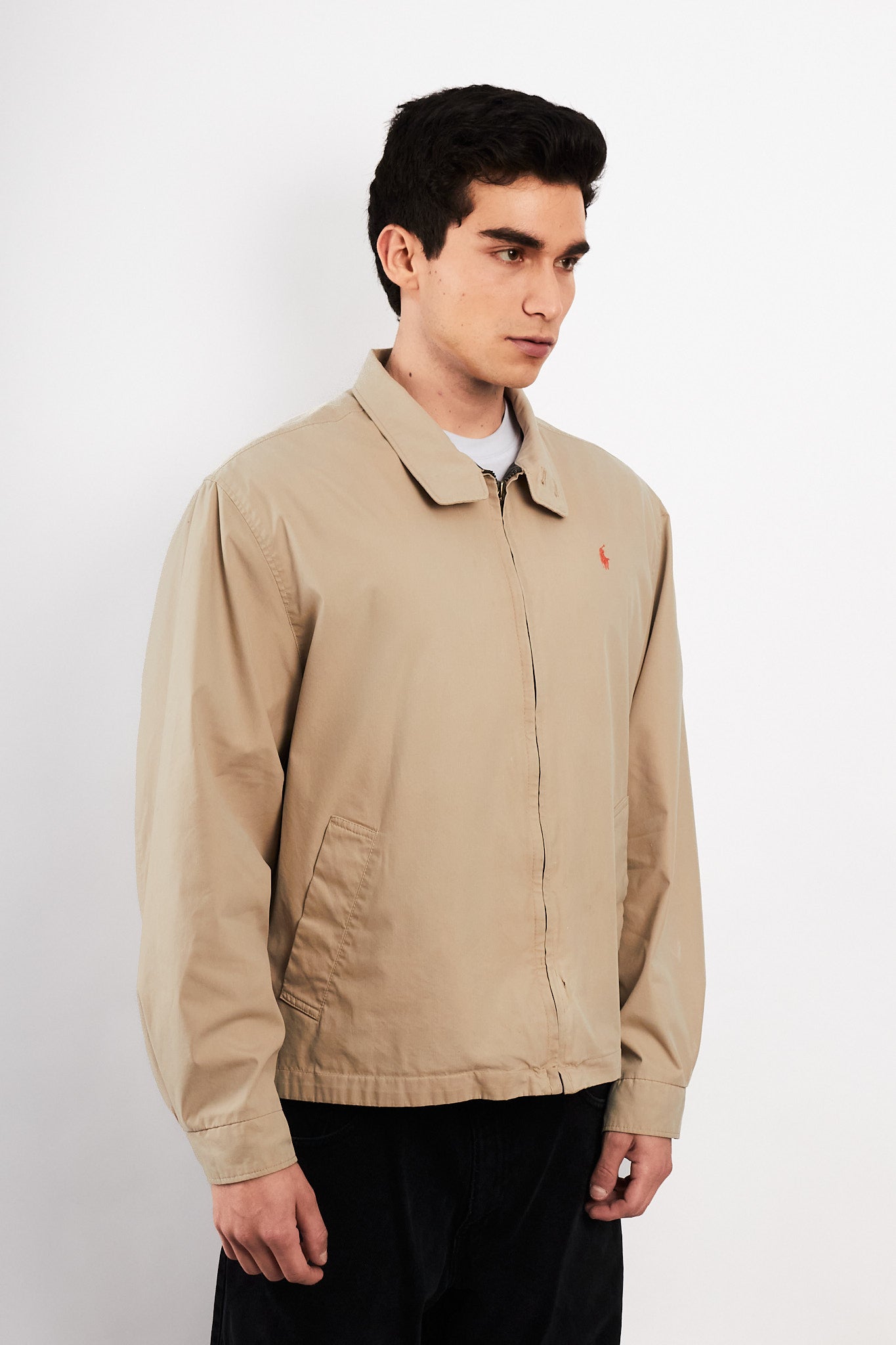 2000 Vintage Polo Ralph Lauren Khakhi Chino Collar Harrington (M/L)