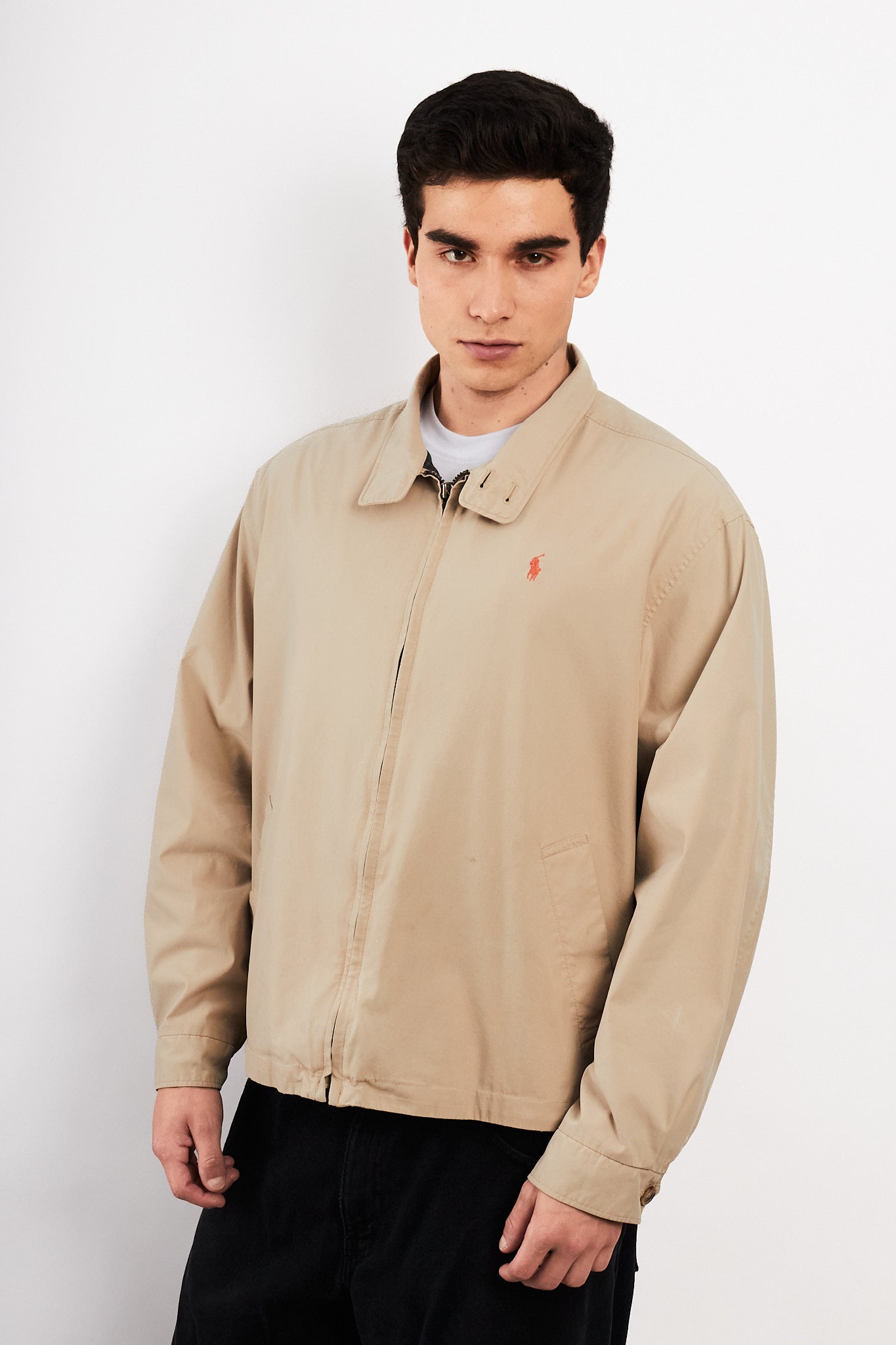 2000 Vintage Polo Ralph Lauren Khakhi Chino Collar Harrington (M/L)