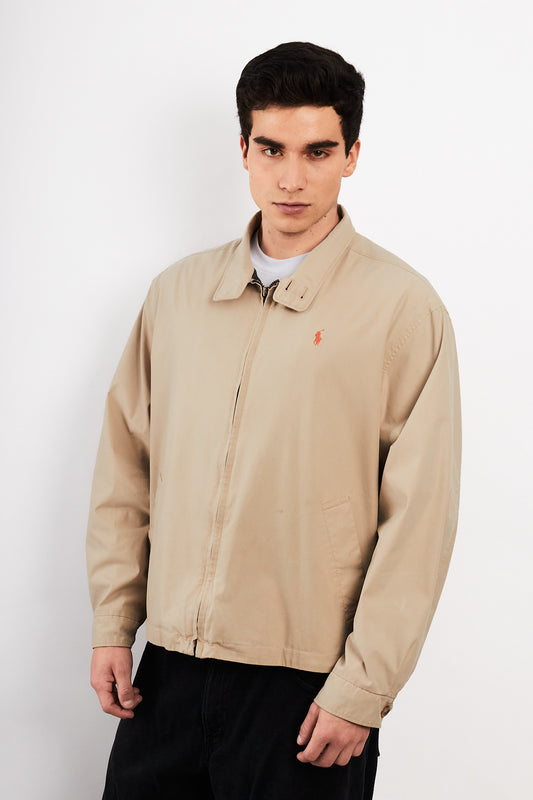 2000 Vintage Polo Ralph Lauren Khakhi Chino Collar Harrington (M/L)