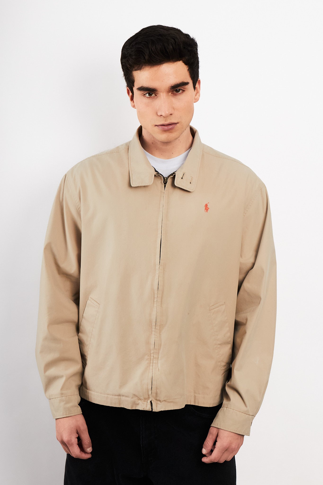 2000 Vintage Polo Ralph Lauren Khakhi Chino Collar Harrington (M/L)