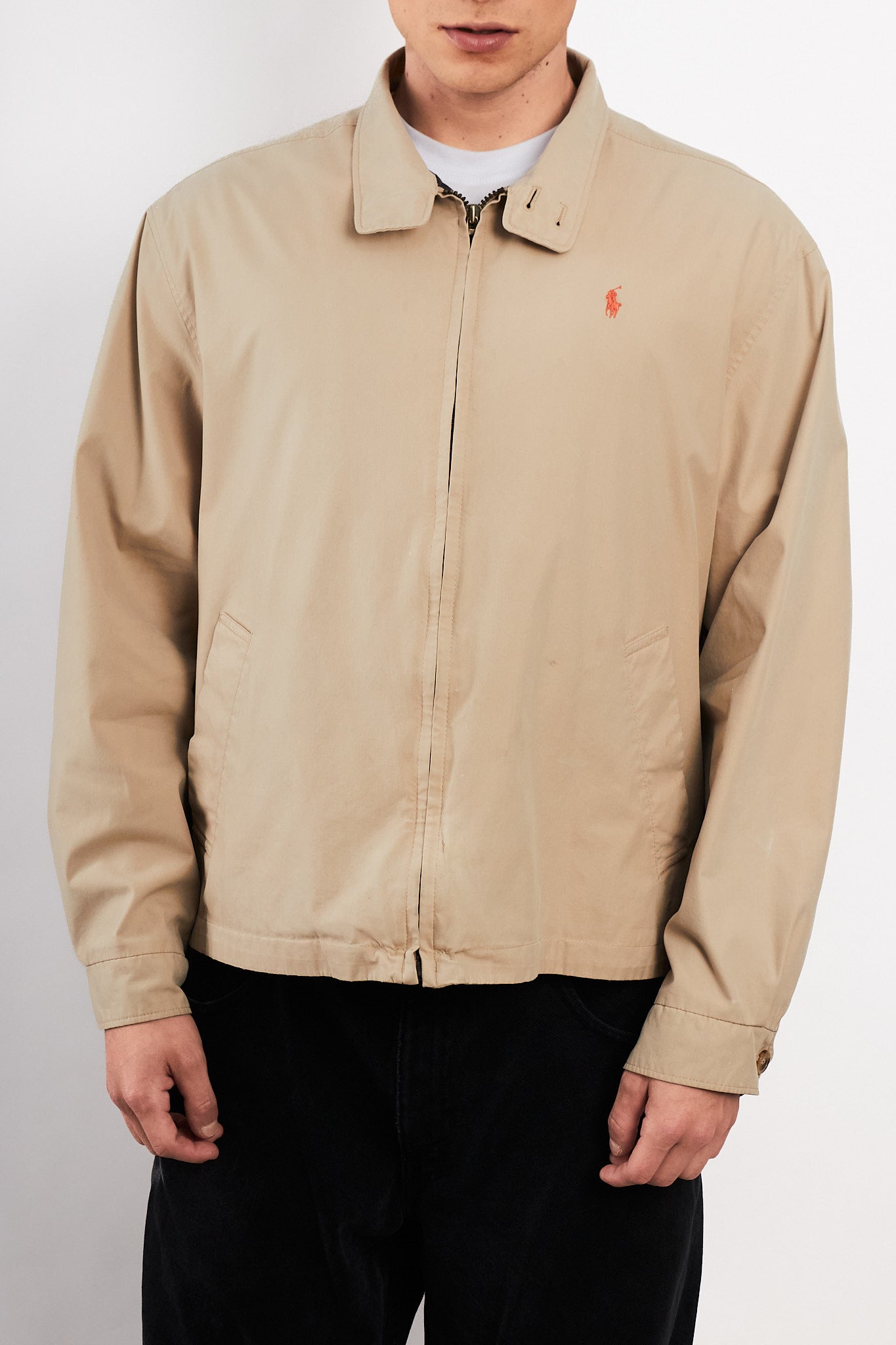 2000 Vintage Polo Ralph Lauren Khakhi Chino Collar Harrington (M/L)