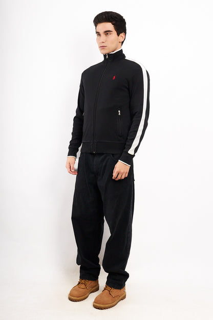 2000 Vintage Polo Ralph Lauren Black Track Jacket (M/L)