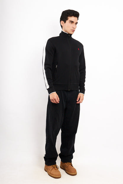 2000 Vintage Polo Ralph Lauren Black Track Jacket (M/L)