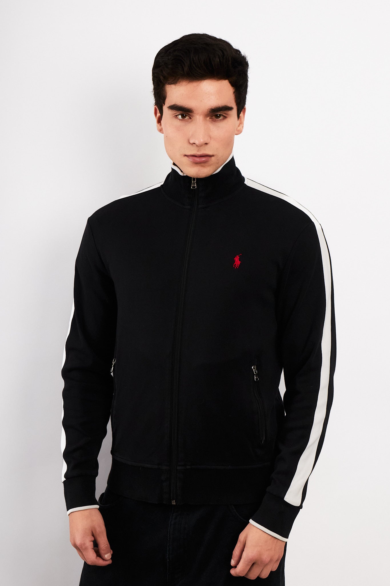 2000 Vintage Polo Ralph Lauren Black Track Jacket (M/L)