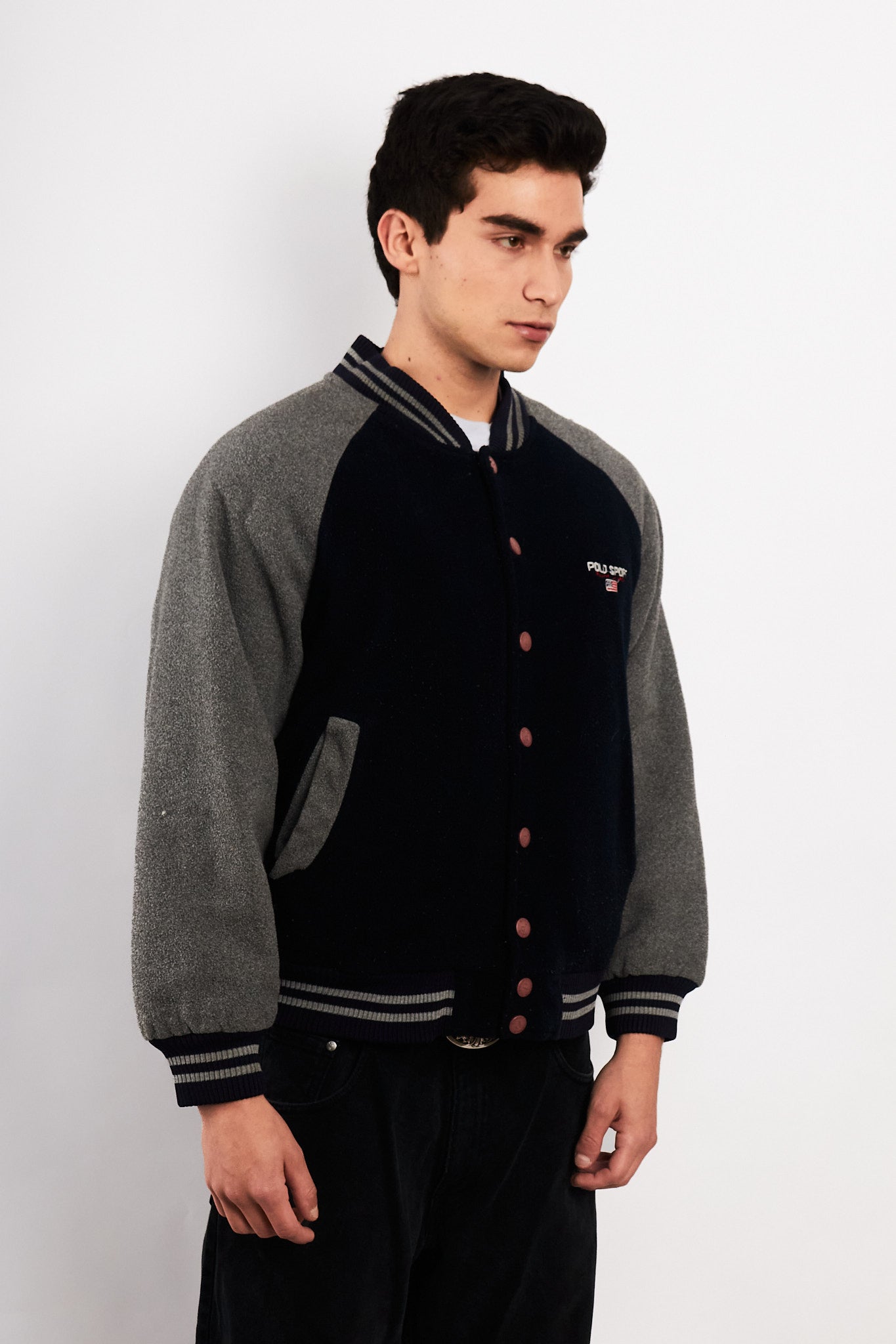 1990 Vintage Polo Sport Ralph Lauren Fleece Varsity (M)