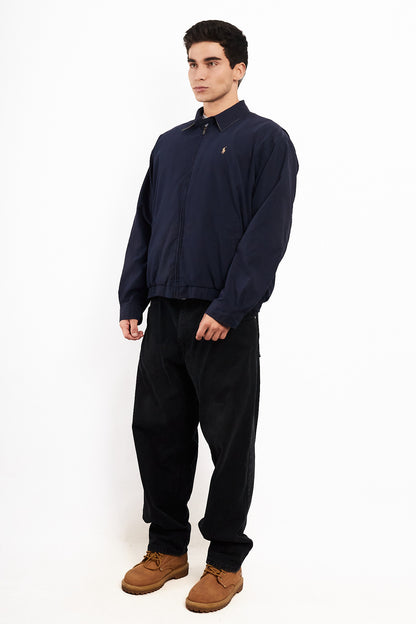 2000 Vintage Polo Ralph Lauren Navy Bi-Swing Impermeable Harrington (M/L)