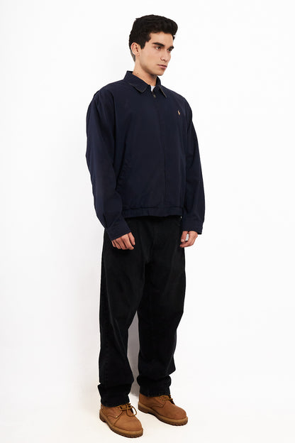 2000 Vintage Polo Ralph Lauren Navy Bi-Swing Impermeable Harrington (M/L)