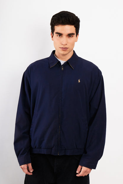 2000 Vintage Polo Ralph Lauren Navy Bi-Swing Impermeable Harrington (M/L)