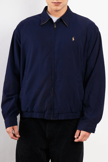 2000 Vintage Polo Ralph Lauren Navy Bi-Swing Impermeable Harrington (M/L)