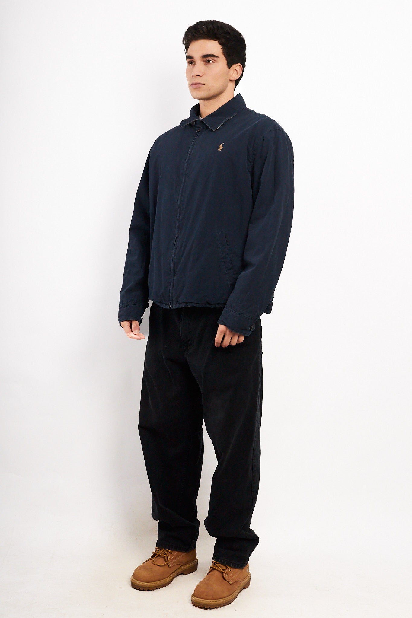 2010 Polo Ralph Lauren Lined Navy Oxford Harrington (M/L)