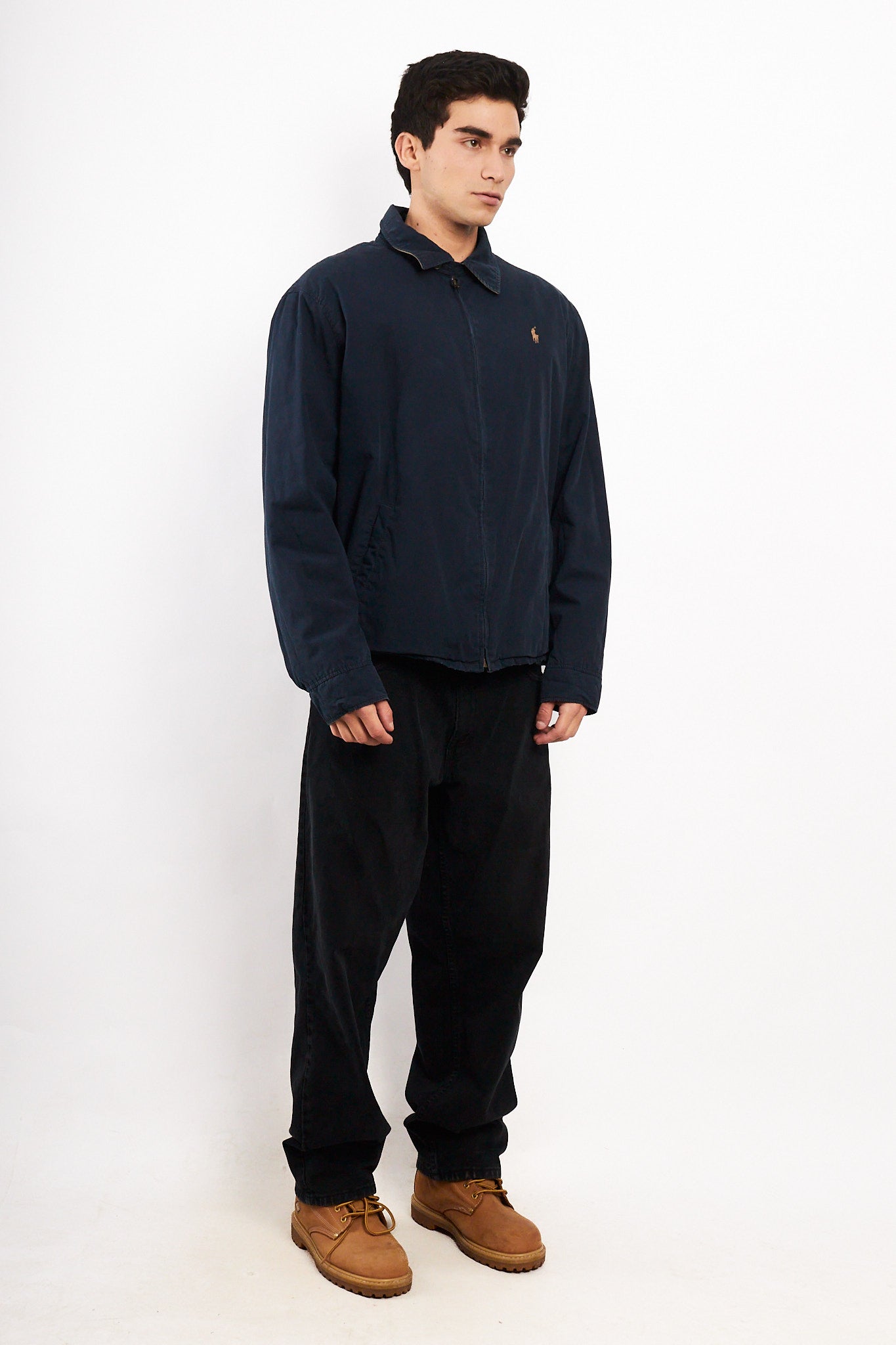 2010 Polo Ralph Lauren Lined Navy Oxford Harrington (M/L)