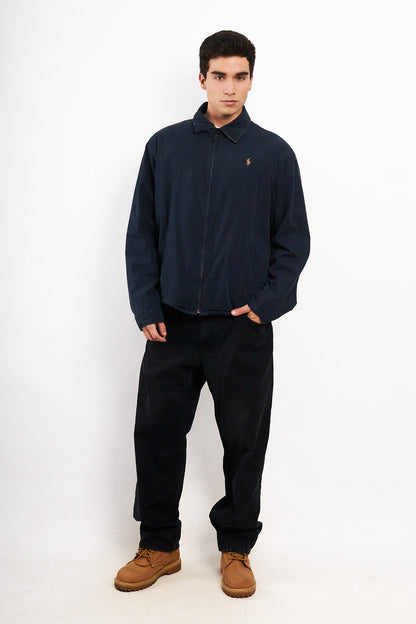 2010 Polo Ralph Lauren Lined Navy Oxford Harrington (M/L)