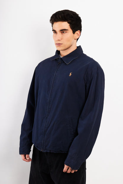 2010 Polo Ralph Lauren Lined Navy Oxford Harrington (M/L)