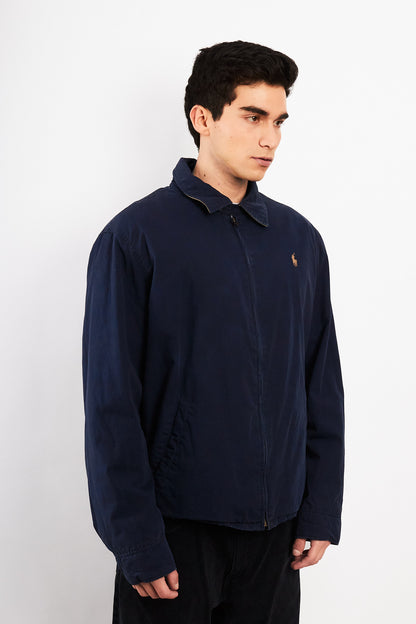 2010 Polo Ralph Lauren Lined Navy Oxford Harrington (M/L)