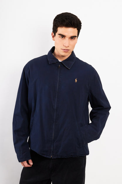 2010 Polo Ralph Lauren Lined Navy Oxford Harrington (M/L)