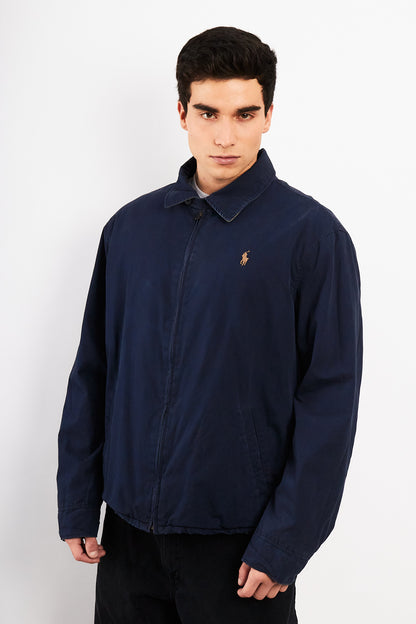 2010 Polo Ralph Lauren Lined Navy Oxford Harrington (M/L)