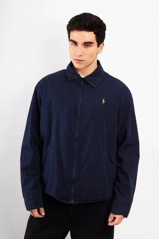 2010 Polo Ralph Lauren Lined Navy Oxford Harrington (M/L)